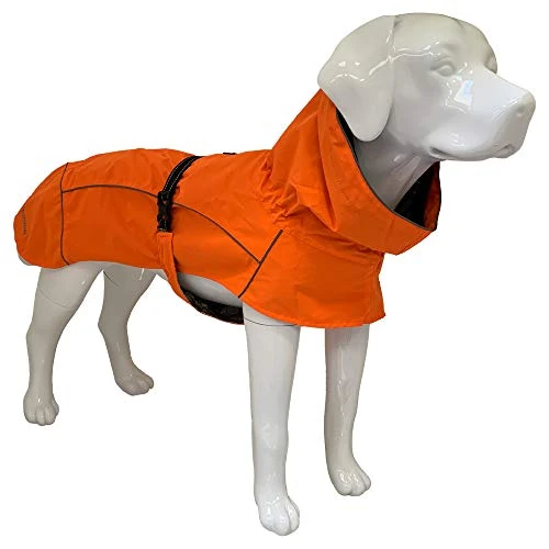 Offerta a tempo: Croci Hiking Makalu - Giacca impermeabile antivento per cani con fodera termica, adatto fino a 5 C°, regolabile e ultraleggero, collo antipioggia, Arancione, taglia 60 cm - 0.00% da 63.12 € a 63.12 €