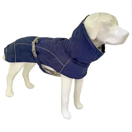 Offerta a tempo: Croci Hiking K2 - Giacca impermeabile antivento invernale per cani con fodera termica imbottita, adatto fino a -20 C°, regolabile e ultraleggero, collo antipioggia, Blu, taglia 40 cm - 0.00% da 41.23 € a 41.23 €