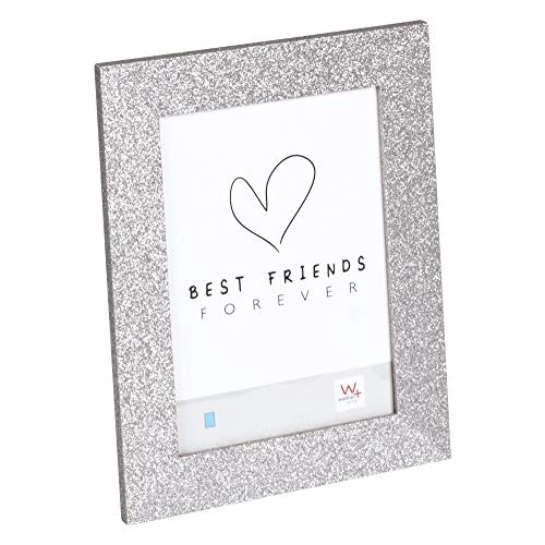 Limited offer: walther design Picture Frame Twinkle 10x15 cm, Silver with Glitter Finish, Portrait Frame, IT015S from 6.86 EUR to 6.86 EUR (save 0%)