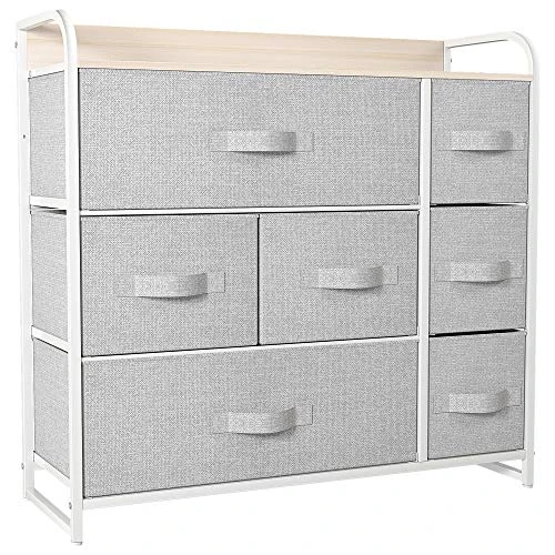 Oferta limitada: YITAHOME Cajonera de Tela, Cómoda de Tela, Unidad de Almacenamiento de Tela, con 7 cajones Extraíbles, Cómoda de para Sala de Estar, Dormitorio, habitación Infantil, Gris Claro de 93.59 EUR a 67.19 EUR (ahorro 28%)
