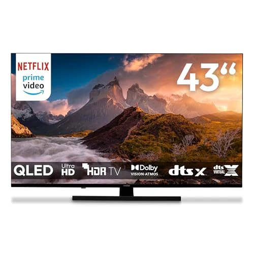 Offre limitée : MEDION TV 43 Pouces (108 cm) QLED Television (Smart TV, 4K, Dolby Vision HDR, Prime Video, Disney+, Dolby Atmos, DTS X, Compatible avec Google TV, PVR, Bluetooth, MD 843700) de 359.95 EUR à 269.95 EUR (remise 25%)