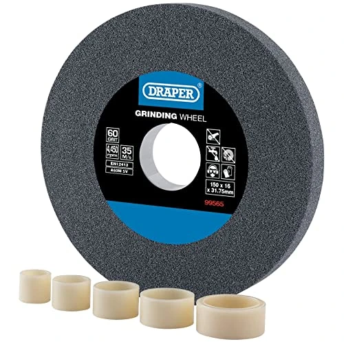 Oferta limitada: Draper 99565 - Muela abrasiva de banco de óxido de aluminio 60G (150 mm x 16 mm) de 10.43 € a 9.29 € (ahorro 11%)