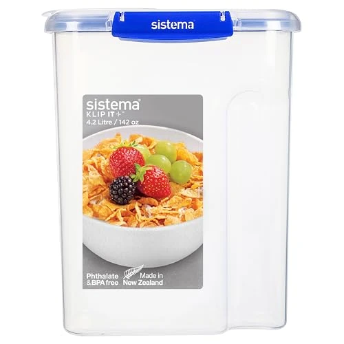 Offerta a tempo: Sistema KLIP IT PLUS contenitore per cereali | Contenitore ermetico per alimenti da dispensa da 4,2 litri | Senza BPA - 0.00% da 8.54 € a 8.54 €