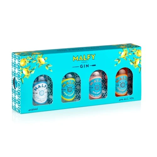 Offerta a tempo: Malfy Gin Mignon Set, Degustazione 4 Varianti del Gin Premium Italiano, vol 41%, 4×5 CL - 16% da 17.90 € a 14.99 €