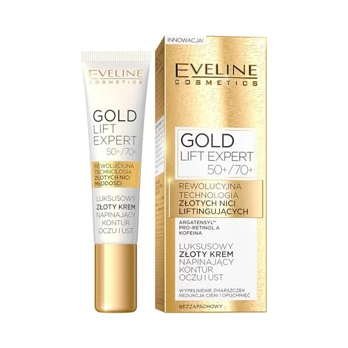 Offerta a tempo: Eveline Cosmetics Gold Lift Expert Crema Lussuosa Rassodante Contorno Occhi e Labbra 50+/70+ con Complessi Anti-Età, Oro 24K, Pro-Retinolo A - 15ml - 20% da 6.50 € a 5.20 €