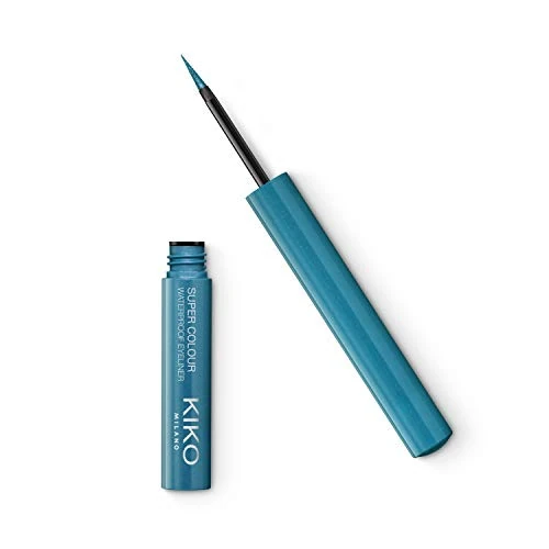 KIKO Milano KM000000085004B Super Colour Waterproof Eyeliner, Ultra-waterbestendige gekleurde vloeibare eyeliner, 04 Green Teal