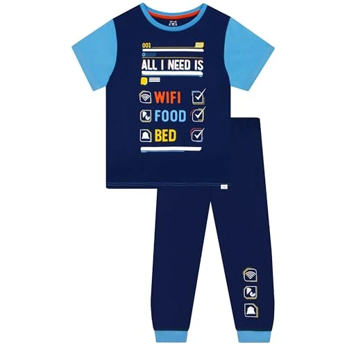 Offre limitee: Harry Bear Pyjama | Pyjama Garçon WiFi | Pyjamas Gamer pour Garçon | Ensemble en Coton Gaming | Bleu 9-10 Ans de 16.99 EUR a 11.99 EUR (economie 29%)