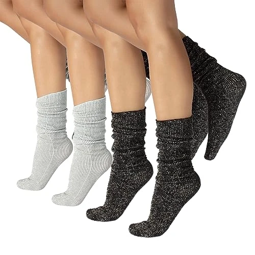 Offerta a tempo: CALZITALY - PACK 4 PAIA Calze senza Bordo Elastico, Calzini Brillanti, Calzini a Righe, Calze Costine, Calzettoni Moda, Gambaletti Opachi | Made in Italy (Taglia unica, 4 PAIA BRILLANTI – ASSC) - 0.00% da 29.95 € a 29.95 €