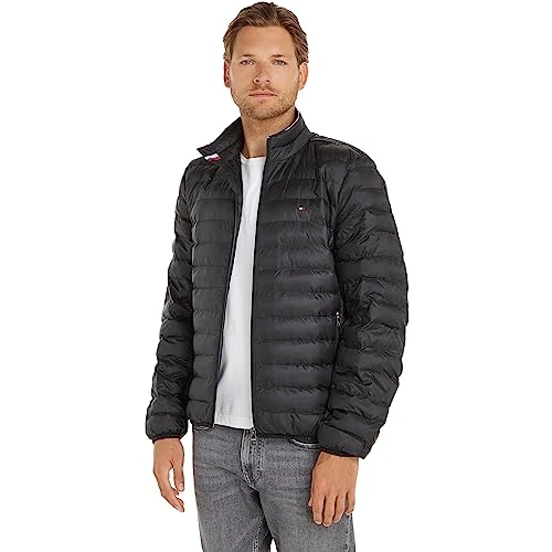 Beperkte aanbieding: Tommy Hilfiger Packable Recycled Jacket MW0MW18763 overgangsjas, Zwart (zwart), S van 127.17 EUR naar 127.17 EUR (besparing 0%)
