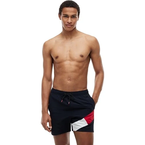 Offerta a tempo: Tommy Hilfiger Pantaloncino da Bagno Uomo SF Medium Drawstring Lunghezza Media, Blu (Desert Sky), XL - 33% da 59.90 € a 40.19 €