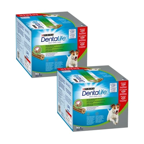 Tijdelijke aanbieding: Purina Dentalife Hondensnack voor mondhygiëne voor kleine honden, 2 verpakkingen met elk 54 sticks, in totaal 108 sticks, voorraadmaat van 24.88 € naar 24.88 € (0.00% korting)
