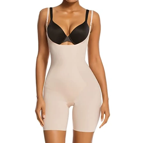 Offre limitée : SHAPERX Femme Bodysuit Gaine Amincissante Ventre Plat Invisible Shapewear Abdominale Compression Body Sculptant Minceur, UK-SZ2490293-Beige-XL de 42.99 € à 42.99 € (0.00% de remise)
