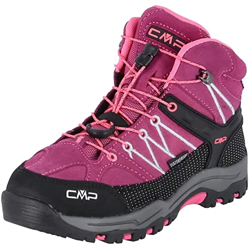 CMP Unisex Kinder Kids Rigel Mid Trekking Shoes Wp Trekking-Schuhe, Berry Pink Fluo, 31 EU