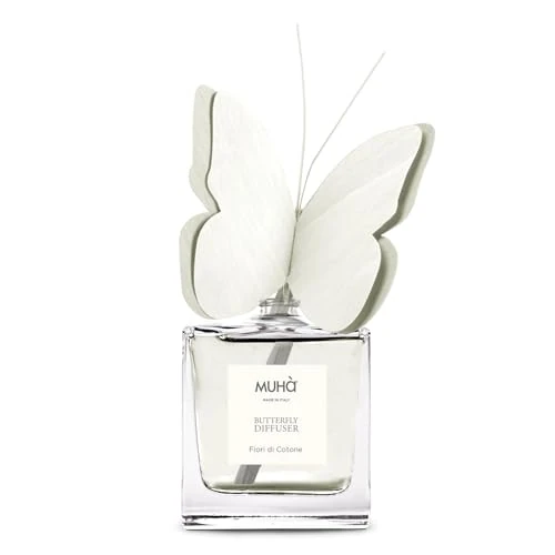 MUHA' Butterfly Butterfly Air Freshener Diffuser Made in Italy for Rooms 50 ml Cotton Flowers