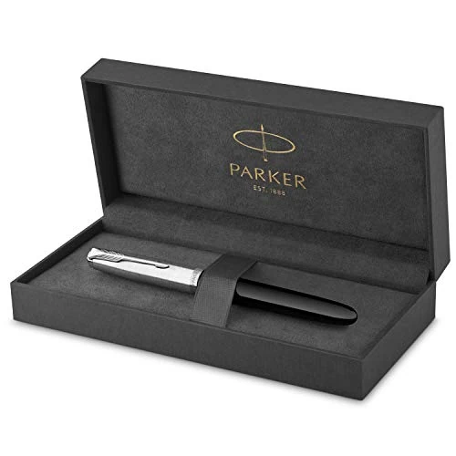 Limited-time offer: Parker 51 Fountain Pen | Black Barrel with Chrome Trim | Fine Nib with Black Ink Cartridge | Gift Box from 88.10 £ to 61.56 £ (save 30.12%)