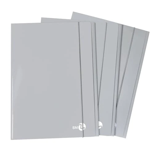 Zeitlich begrenztes Angebot: BM BeMore – 0123588 – Schnellhefter mit 3 Klappen mit Gummizug – A4 – schwerer Einband 700 g/m² – Einband laminiert glänzend – Packung mit 10 Stück – Farbe Business hellgrau von 22.39 € auf 22.39 € (0.00% Rabatt)