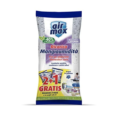 Offerta a tempo: Airmax D0741 Ricariche Sali per Kit Assorbiumidità, 1,35Kg - 41% da 8.49 € a 4.98 €