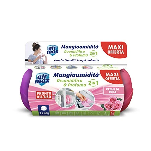 Offerta a tempo: Air Max Mangia Umidità Mini Kit Deo Bi-Pack Petali di Rosa + fragranza assortita - 43% da 11.99 € a 6.89 €
