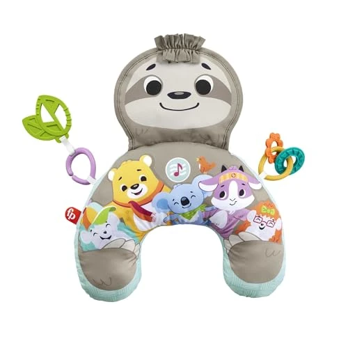 Fisher-Price Perezoso Cojín con música y vibraciones relajantes para bebé, incluye mordedor y actividades (Mattel GRR01)