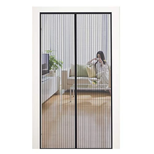 Offerta a tempo: MYCARBON Zanzariera Magnetica 140x250cm Zanzariera Porta Finestra a Calamita Resistente Traspirante Tenda Anti Mosche, Nero - 19% da 24.99 € a 20.35 €