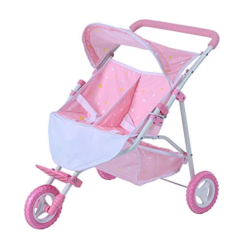 Offerta a tempo: Olivia's Little World Passeggino Doppio De Twinkle Stars per Bambole Rosa OL-00012 - 0.00% da 53.99 € a 53.99 €