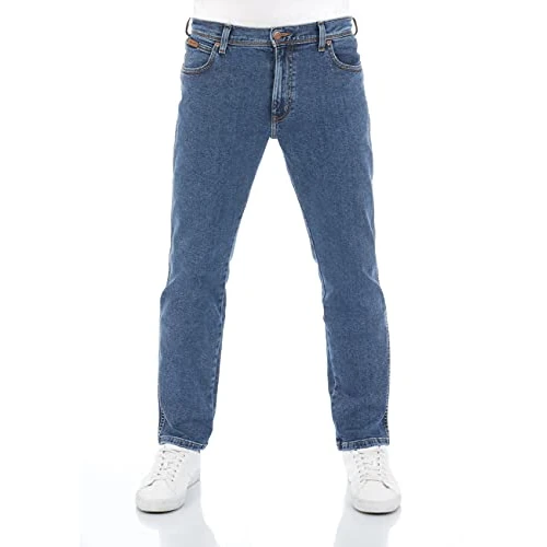 Limited-time offer: Wrangler Men's Texas Slim Medium Stretch Jeans, Stonewash, 32W / 40L from 75.00 £ to 67.00 £ (save 11%)