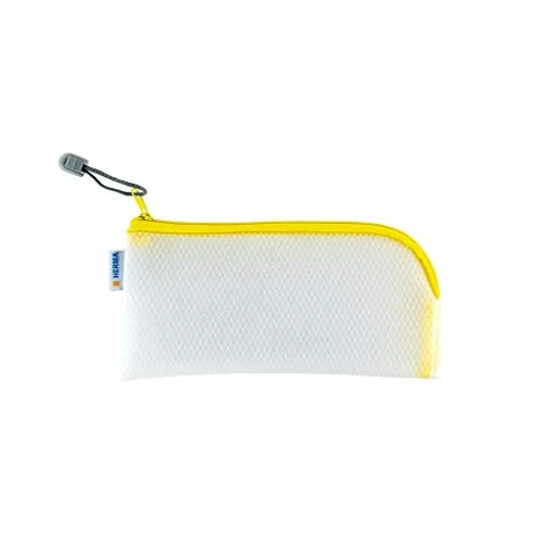 Oferta limitada: HERMA 20005 Bolso de cosméticos con cremallera, transparente (23 x 11 cm) neceser pequeño para teléfono móvil, cable de carga, líquidos, bolígrafos, llaves, estuche de viaje con cremallera en amarillo de 9.80 € a 9.80 € (ahorro 0.00%)