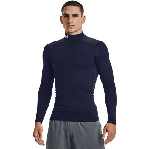 Under Armour UA CG Armour Comp Mock - Camiseta térmica de Manga Larga para Hombre, para Correr y Esquiar en Invierno, con tecnología antiolor