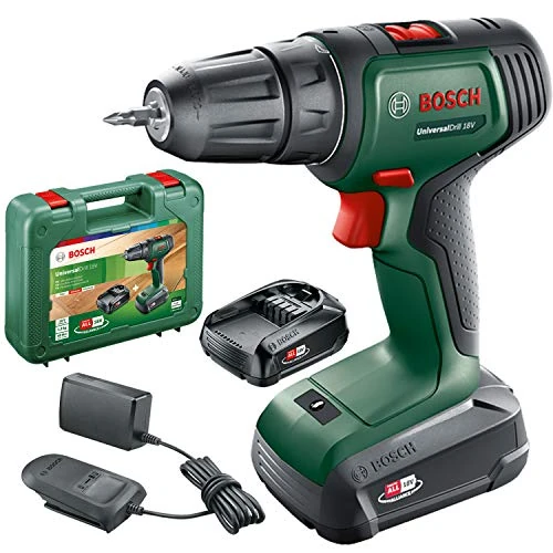 Limited-time offer: Bosch Home and Garden UniversalDrill Cordless Drill 18V (2 Batteries, 18 V System, Comes with Two Screw Bits and Case) from 114.00 £ to 114.00 £ (save 0.00%)