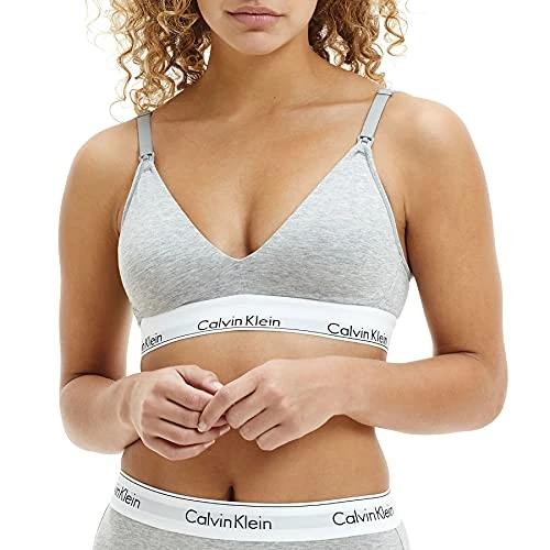 Offre limitee: Calvin Klein Soutien-Gorge d’Allaitement Femme Maternity Bra sans Armatures, Multicolore (Grey Heather), L de 39.90 EUR a 19.00 EUR (economie 52%)
