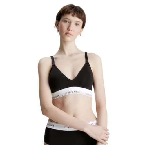 Oferta limitada: Calvin Klein Sujetador de Lactancia para Mujer Maternity Bra Sin Aros, Multicolor (Black), XL de 39.90 EUR a 23.00 EUR (ahorro 42%)