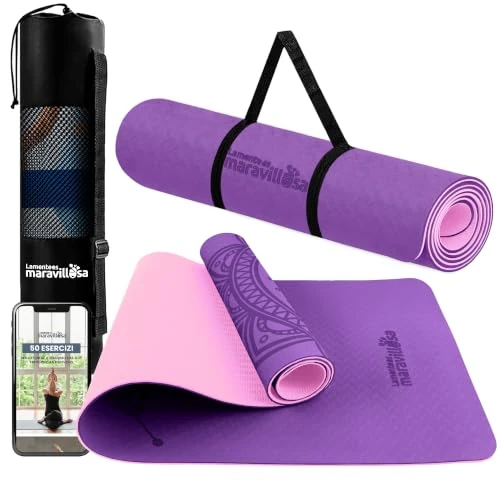 Oferta limitada: LA MENTE ES MARAVILLOSA - Esterilla Yoga, 183x61 cm, Mandala, Morado/Rosa de 15.50 € a 15.50 € (ahorro 0.00%)
