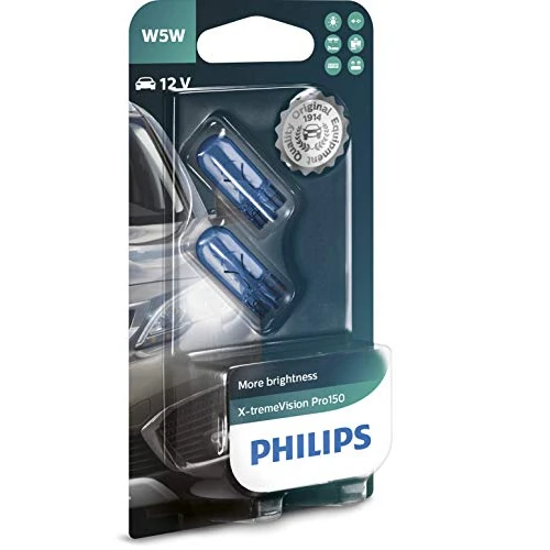 Tijdelijke aanbieding: Philips X-tremeVision Pro150 W5W auto signalering lamp, dubbele blisterverpakking van 6.31 EUR naar 6.31 EUR (korting 0%)