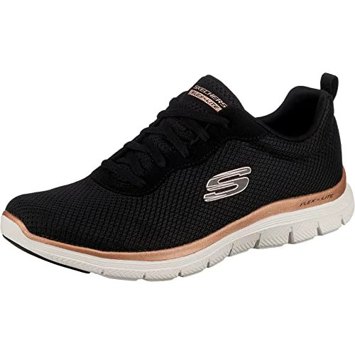 Limited-time offer: Skechers Women's Flex Appeal 4.0 Trainer, Black, 6 UK from 64.00 £ to 43.17 £ (save 33%)