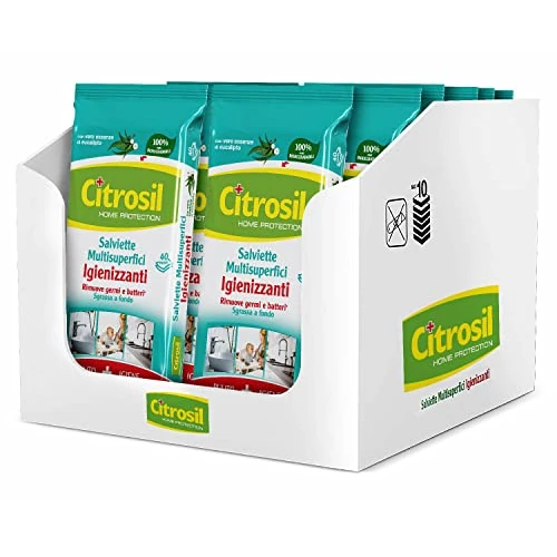 CITROSIL Multi-Purpose Sanitary Wipes, Eucalyptus, 40 Cloths x 12 Packs