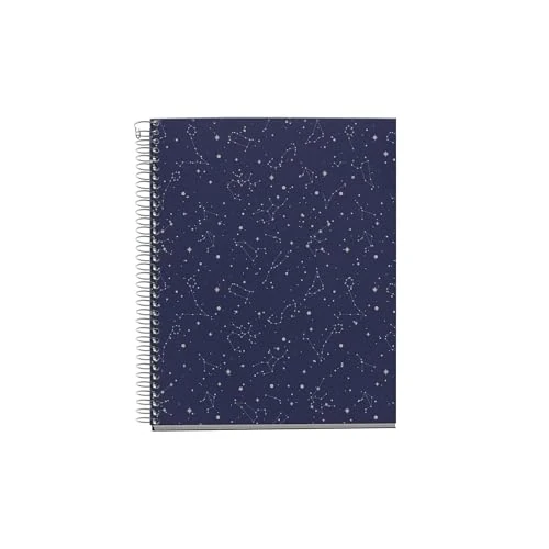 Beperkte aanbieding: Miquelrius - Notitieboek A5, hardcover, 4 gekleurde strepen, 120 gelinieerde vellen, duurzaam papier 70 g/m² microgeperforeerd, 2 gaten, design kosmos van 6.52 EUR naar 6.52 EUR (besparing 0%)
