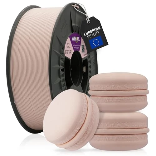 WINKLE PLA HD pastelowy filament 1,75 mm, wata cukrowa różowa, szpula 300 g, filament do drukarki 3D, kompatybilny z drukarkami FDM, materiałami do druku 3D, dokładność pomiaru +/- 0,05 mm, łatwy do