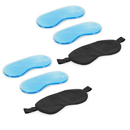Limitiertes Angebot: Navaris Gel Schlafpad Augenpad kühlend - 4x Augen Gel Set - Gelpad Kühlpack Kühlpad Wärmepack Wärmepad - kühl warm von 16.49 EUR auf 9.99 EUR (Spare 39%)