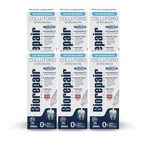 Oferta ograniczona: Biorepair, Wrażliwe zęby do płukania ust 3w1: Antybakteryjne,Przeciw próchnicy,Odporność na czułość,z microRepair naprawa szkliwa i antybakteryjnym cynkiem PCA. Bez fluoru ne chlorheksydyny,Opakowanie 500 ml,6 opakowań z 167.81 PLN na 167.81 PLN (zniżka 0%)