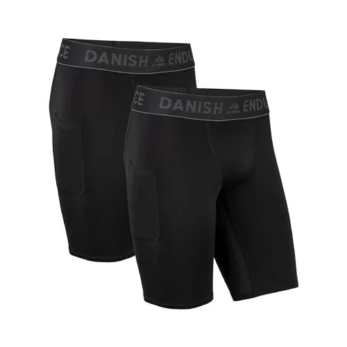Limited-time offer: DANISH ENDURANCE Compression Shorts Men, Running Leggings, Quick Dry, Gym & Workout, Anti Chafing, 2 Pack, Black, XL from 29.95 £ to 23.95 £ (save 20%)