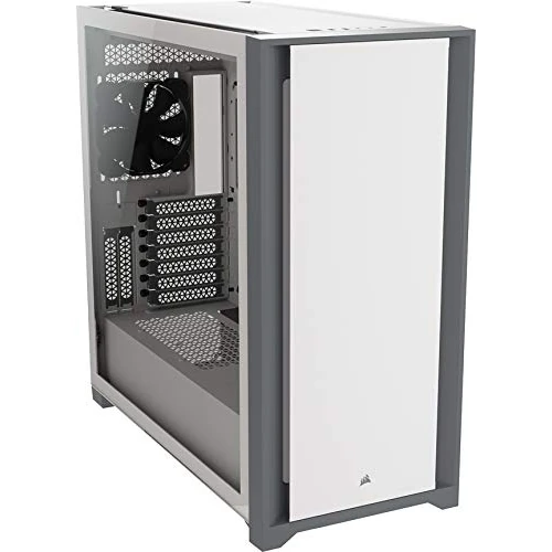 Corsair 5000D Case ATX Mid-Tower con Vetro Temperato, Pannello Anteriore in Puro Acciaio, Sistema di Gestione dei cavi Corsair RapidRoute, Due Ventole da 120 mm Incluse, Bianco