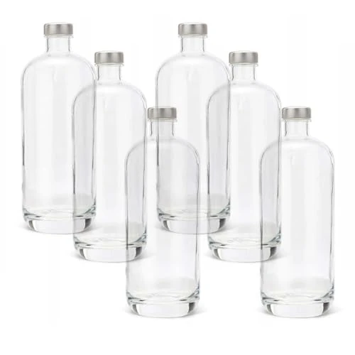 Zeitlich begrenztes Angebot: BrandPrint Artemide Wasserflaschen aus Glas, 1 l, Set mit 6 Stück, ohne von 35.95 € auf 35.95 € (0.00% Rabatt)