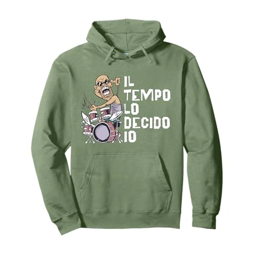 Offerta a tempo: Divertente Batterista Percussionista Batteria Regalo Felpa con Cappuccio - 15% da 28.99 € a 24.64 €