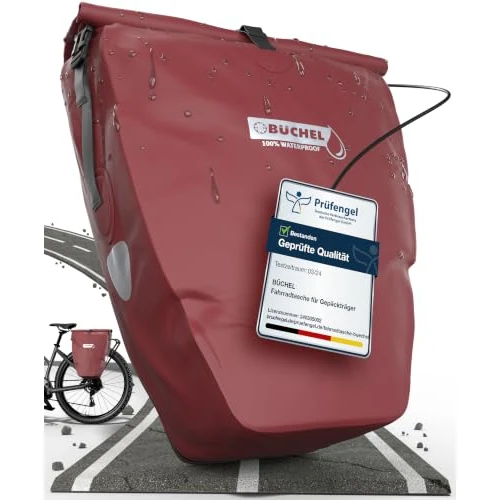 Offerta a tempo: Büchel Borsa da bici per portapacchi I 25,4 L - 100% impermeabile I con maniglia e tracolla I borsa da bici per portapacchi, borsa da portapacchi, borse da bici posteriori - 0.00% da 34.29 € a 34.29 €