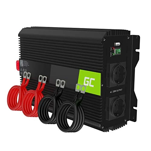 Limited-time offer: Green Cell PRO 2000 W / 4000 W 12 V to 230 V Volt Car Voltage Converter Inverter Power Solar Inverter DC AC Converter Current Transformer Vehicles Caravan Car Modified Sine Wave from $126.29 to $57.98 (save 54.09%)