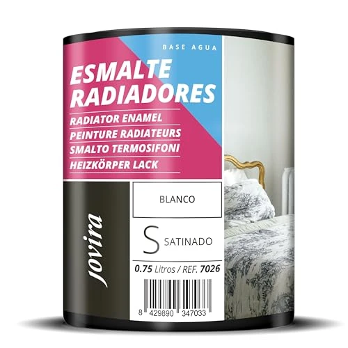 Offerta a tempo: JOVIRA PINTURAS - 750 ml - Diretto Termosifoni Satinato, Smalto per radiatori a base d'acqua. Decora e protegge tutti i tipi di radiatori ad acqua e tubi di riscaldamento. (750 Millilitri, Bianco) - 0.00% da 36.85 € a 36.85 €