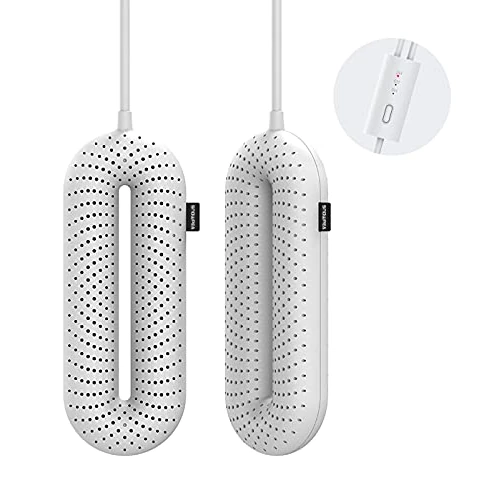 Snowpea Asciuga Scarpe Elettrico, Asciuga Scarponi da Sci, Scalda Scarpe e Scarponi per Asciugare Le Scarpe Sudate ed Eliminare i Cattivi Odori, Spegnimento Auto 3/6/9 Ore - Spina EU