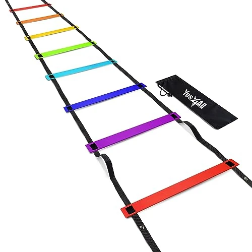Oferta limitada: Yes4All ZNNT Escalera de agilidad, 8 peldaños, arcoíris de 23.06 € a 23.06 € (ahorro 0.00%)