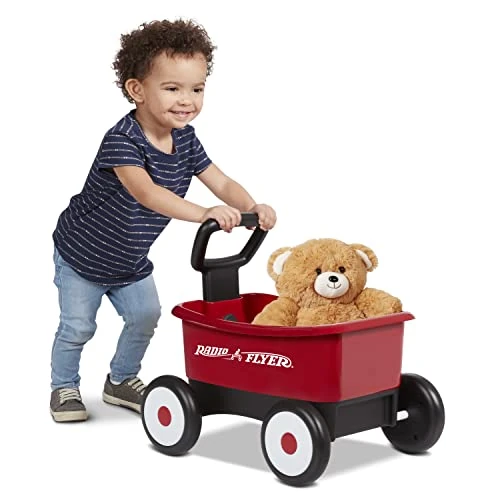 Oferta limitada: Radio Flyer vagón para Caminar para Empujar y Estirar con Osito de Peluche, vagón Rojo 2 en 1 para niños pequeños. para niños de 1 a 4 años de 41.87 € a 41.87 € (ahorro 0.00%)