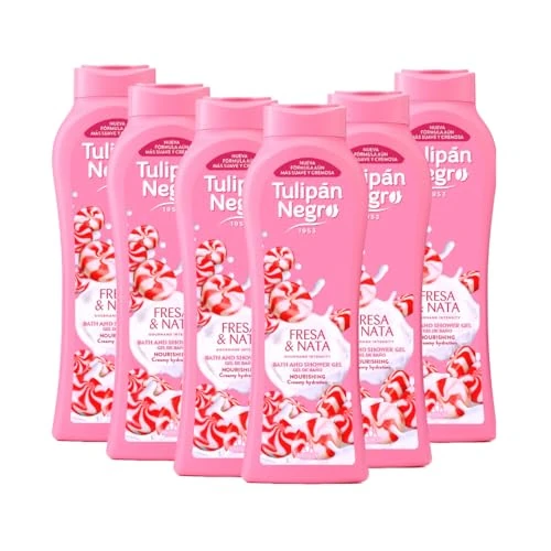 Limited-time offer: Tulipan Black, bath gel and Kiss Strawberry Cream, Nourishing, 720ml x6 units from 20.99 £ to 20.99 £ (save 0.00%)